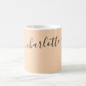 Elegante dunkle Pfirsichfarbe moderne Name Persona Kaffeetasse (Mittel)