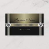Elegante dunkle Silber und schwarz-helle Rhineston Visitenkarte (Vorderseite)