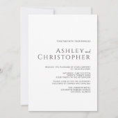 Elegante dunkle Slate Moderne Hochzeit Einladung (Vorderseite)