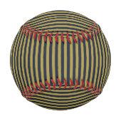 Elegante dünne goldene und blaue blaue Streifen Baseball (Rückseite)