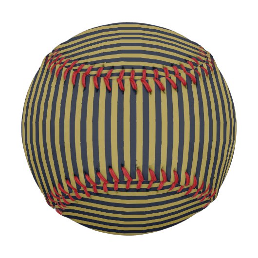 Elegante dünne goldene und blaue blaue Streifen Baseball (Vorderseite)