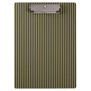 Elegante dünne goldene und blaue blaue Streifen Klemmbrett