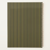 Elegante dünne goldene und blaue blaue Streifen Planer (Rückseite)