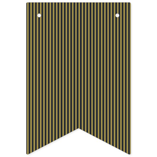 Elegante dünne goldene und blaue blaue Streifen Wimpelkette (Erste Fahne)