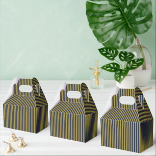 Elegante dünne goldene und marineblaue vertikale S Geschenkschachtel