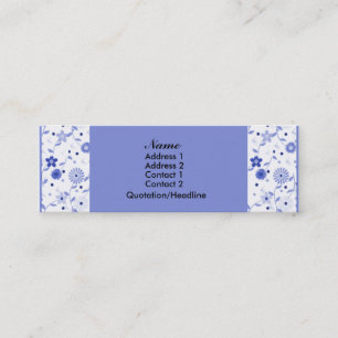 Elegante dünne mit BlumenVisitenkarte Mini Visitenkarte