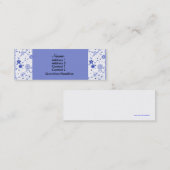 Elegante dünne mit BlumenVisitenkarte Mini Visitenkarte (Vorne/Hinten)