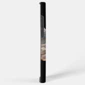 Elegante durchsichtige Blume auf schwarz Samsung Galaxy Hülle (Rechte Seite)