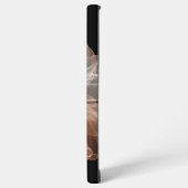 Elegante durchsichtige Blume auf schwarz Samsung Galaxy Hülle (Linke Seite)