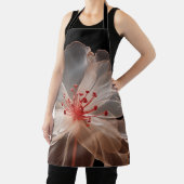 Elegante durchsichtige Blume auf schwarz Schürze (InSitu)