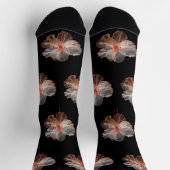 Elegante durchsichtige Blume auf schwarz Socken (Oben)