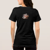 Elegante durchsichtige Blume auf schwarz Tri-Blend Shirt (Rückseite)