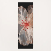 Elegante durchsichtige Blume auf schwarz Yogamatte (Vorderseite)