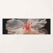 Elegante durchsichtige Blume auf schwarz Yogamatte (Vorderseite (Horizontal))