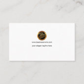 Elegante, durchsichtige Schwarze Linie PR Visitenkarte (Rückseite)