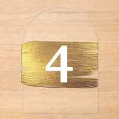 Elegante, durchsichtige Tischnummern (Vorderseite)