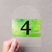 Elegante, durchsichtige Tischnummern (Insitu (Handheld))