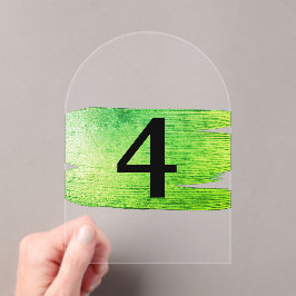 Elegante, durchsichtige Tischnummern