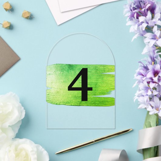 Elegante, durchsichtige Tischnummern (Insitu (Hochzeit))