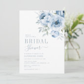 elegante Duschblüten Brautdusche Einladung (Stehend Vorderseite)