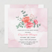 Elegante Dusche in Rosa Aquarell (Vorne/Hinten)