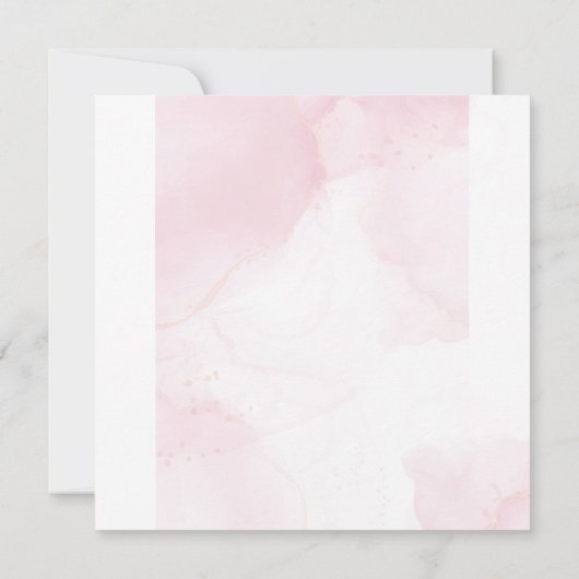 Elegante Dusche in Rosa Aquarell (Rückseite)