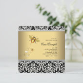 Elegante Dusche mit BienenBaby Einladung (Stehend Vorderseite)