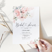 Elegante Dusche mit Dusche und Brautdusche in Rosa Einladung