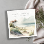 Elegante duskische Küste Sandstrand Hochzeit Serviette<br><div class="desc">Dusky Coastal Sand Beach Seascape Theme Collection.- Es ist eine elegante Skript Aquarell Illustration der Küste Sandstrand mit Grün, perfekt für Ihre Küstenstrandhochzeit & Partys. Es ist sehr einfach, mit Ihren persönlichen Daten zu personalisieren. Wenn Sie ein anderes passendes Produkt oder eine Anpassung benötigen, wenden Sie sich bitte per E-Mail...</div>