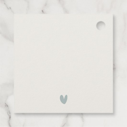 Elegante Dusky Aquamarin Sailboat Palm Seascape We Geschenkanhänger (Rückseite)