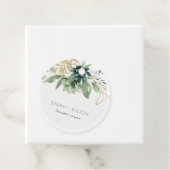 Elegante dusky Blue Green Succulent Foliage Weddin Geschenkanhänger (Beispiel)