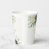 Elegante dusky Blue Green Succulent Foliage Weddin Pappbecher (Rechts)