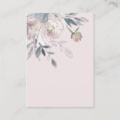 Elegante Dusky Blush Blumenbücher für Babydusche Begleitkarte (Rückseite)