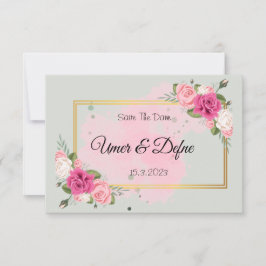 Elegante Dusky Blush Rose Moderne Bloral Savetheda Save The Date
