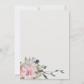 Elegante Dusky Blush Rose Save the Date Karte (Rückseite)