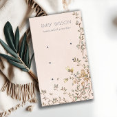 Elegante Dusky Blush Stud 3 Earring Display Visitenkarte
