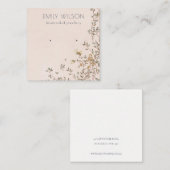 Elegante Dusky Blush Stud Earring Display Quadratische Visitenkarte (Vorne/Hinten)