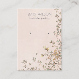 Elegante Dusky Blush Stud Earring Display Visitenkarte