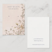 Elegante Dusky Blush Stud Earring Display Visitenkarte (Vorne/Hinten)