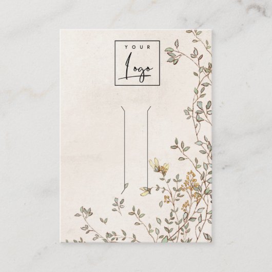 Elegante Dusky-Blütenrebe Elfenbeinhaarklammer Visitenkarte (Vorderseite)