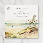 Elegante Dusky Coastal Beach Geschenkanhänger (Vorderseite)