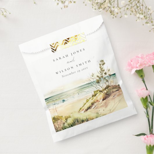 Elegante Dusky Coastal Beach Geschenktütchen (Versiegelt)