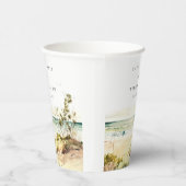 Elegante Dusky Coastal Beach Pappbecher (Rechts)