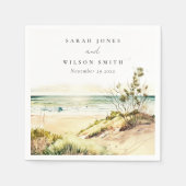 Elegante Dusky Coastal Beach Serviette (Vorderseite)