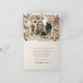 Elegante Dusky Rose Floral Bereavement Vielen Dank Dankeskarte (Innenseite)