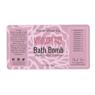 Elegante Dusky Rose Rosa Blumenmuster Wellness-Cen