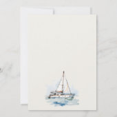 Elegante Dusky Sailboat Seascape Verlobung Einladung (Rückseite)