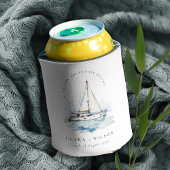 Elegante Dusky Sailboat Seascape Wedding Dosenkühler