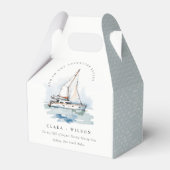 Elegante Dusky Sailboat Seascape Wedding Geschenkschachtel (Vorderseite)