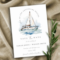 Elegante Dusky Sailboat Seascape Wedding